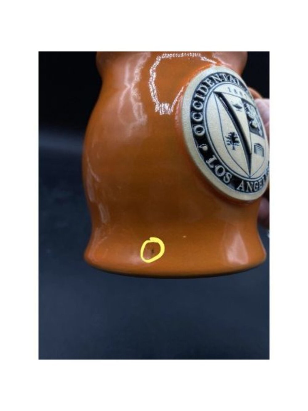 LA California Occidental College Orange Deneen Coffee Mug Pottery 2014 - Picture 6 of 10